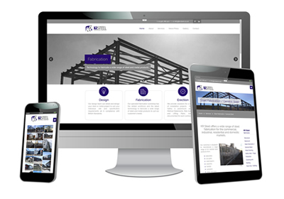 KR Steel Web Design and developent - responive website