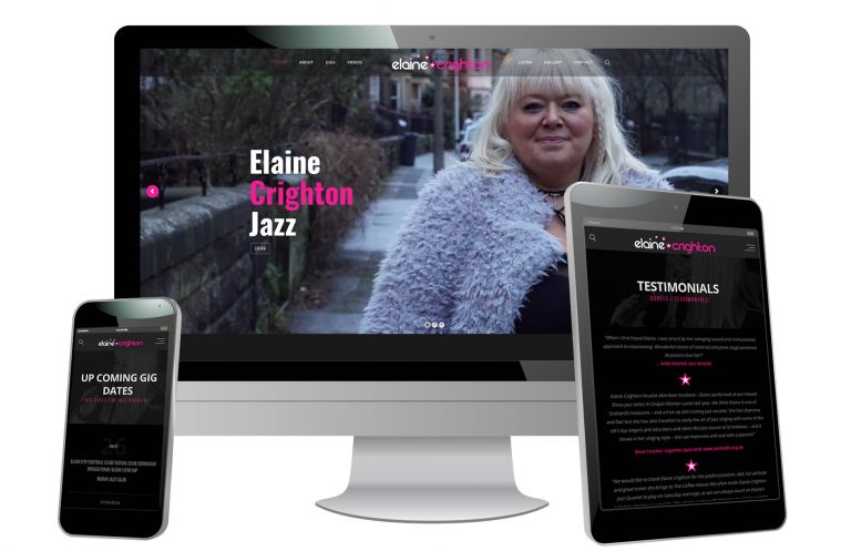 Elaine Crighton Jazz Singer Aberdeen - website development with Gig Dates